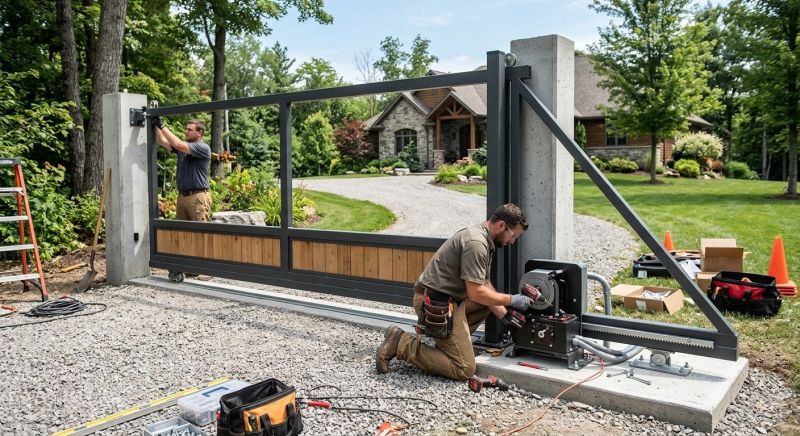 Motorized Gate Installation in Roswell, GA